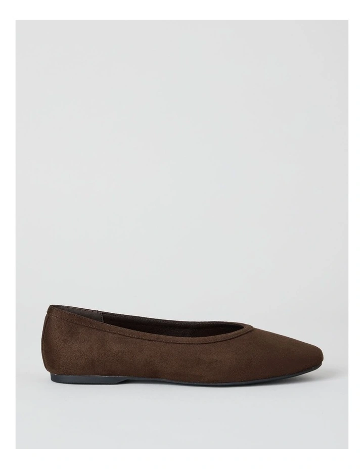 Megan Flat Shoes in Chocolate image 1