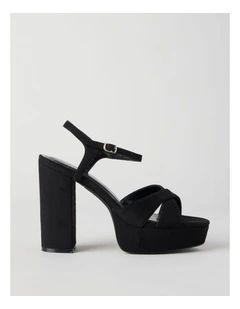 Elliana Sandal in Black Micro
