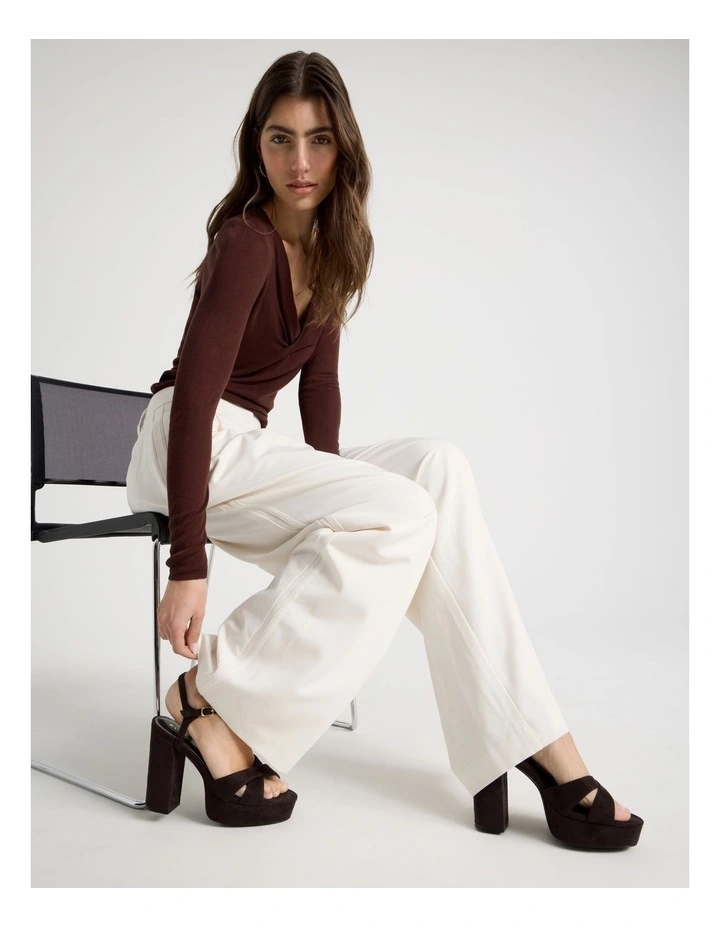 Elliana Sandal in Choc Micro image 2