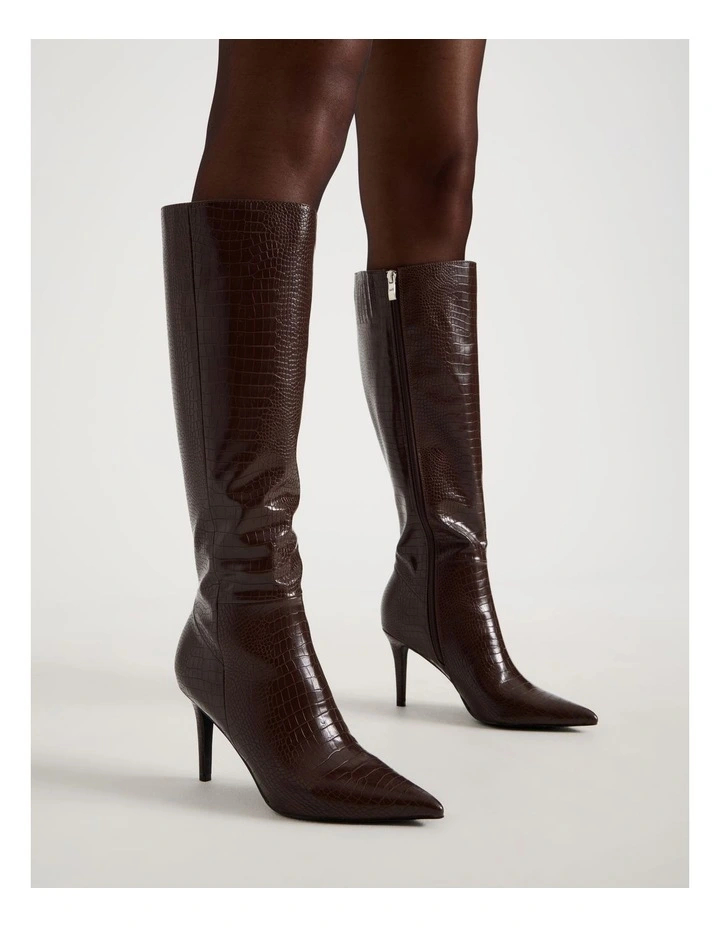 Rozalia Boot in Chocolate Croc image 2