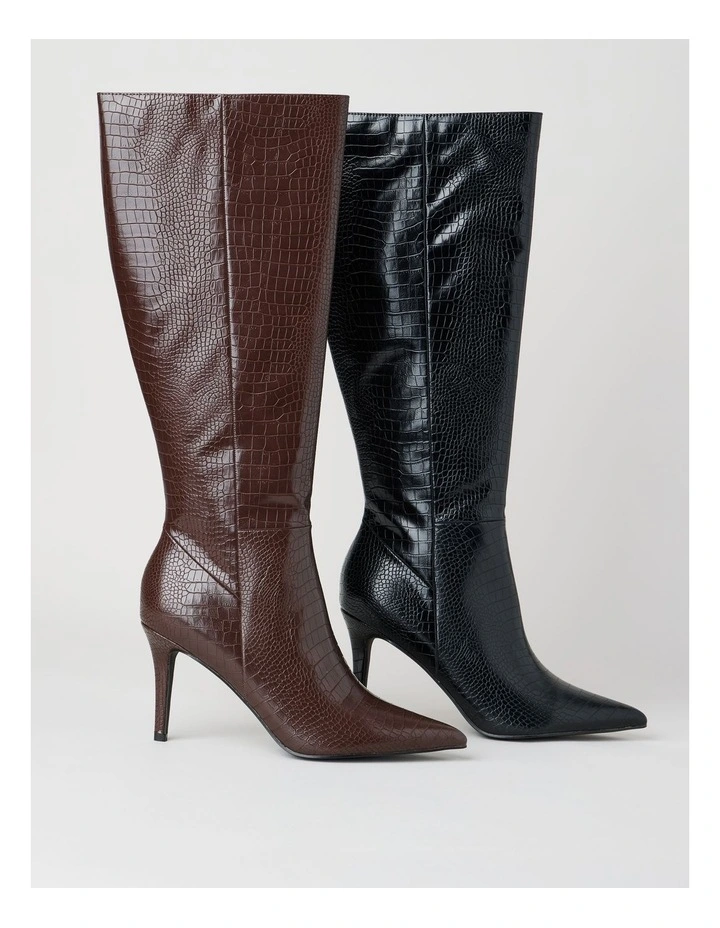 Rozalia Boot in Chocolate Croc image 6