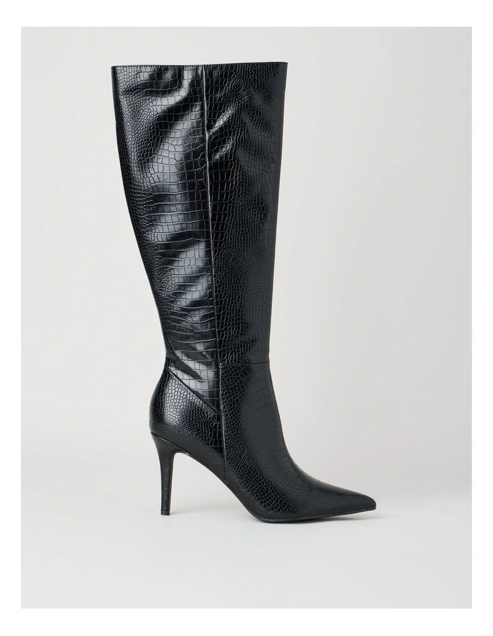 Rozalia Boot in Black Croc image 1