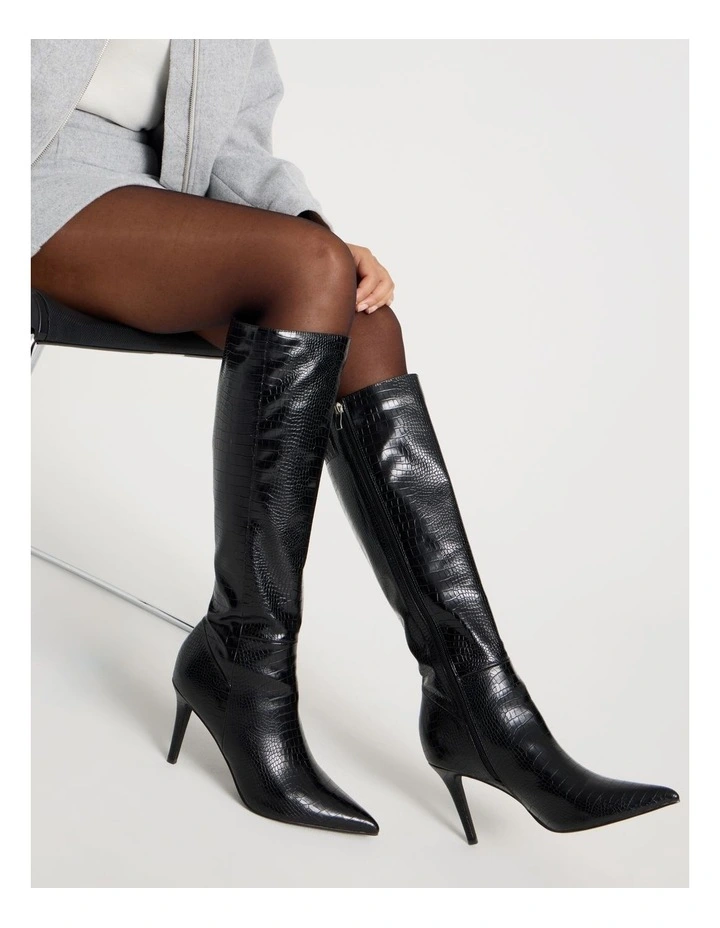 Rozalia Boot in Black Croc image 2