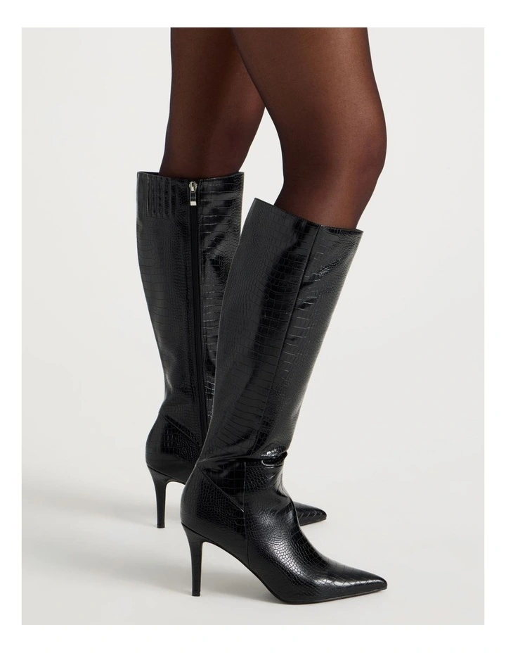 Rozalia Boot in Black Croc image 4