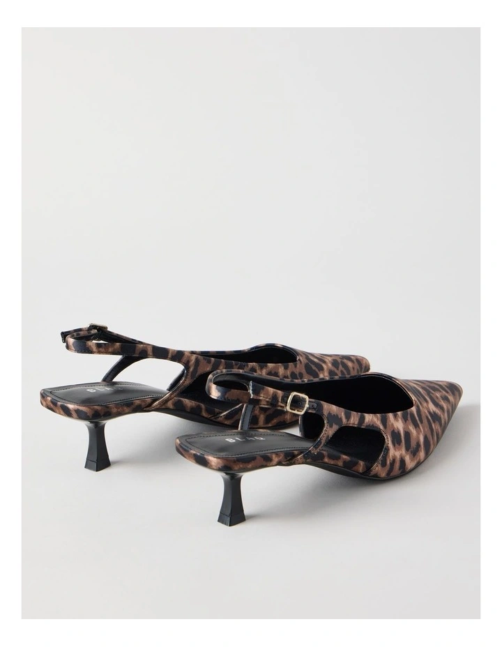 Ashley Heeled Shoe in Leopard Satin image 5