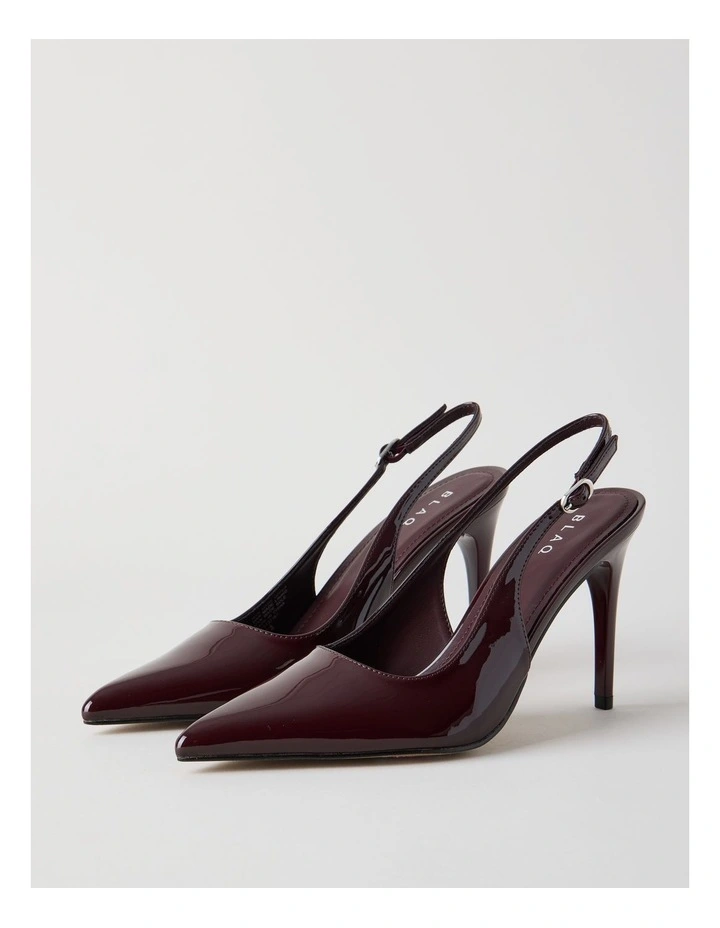 Tara Heeled Shoes in Fig Patent image 5