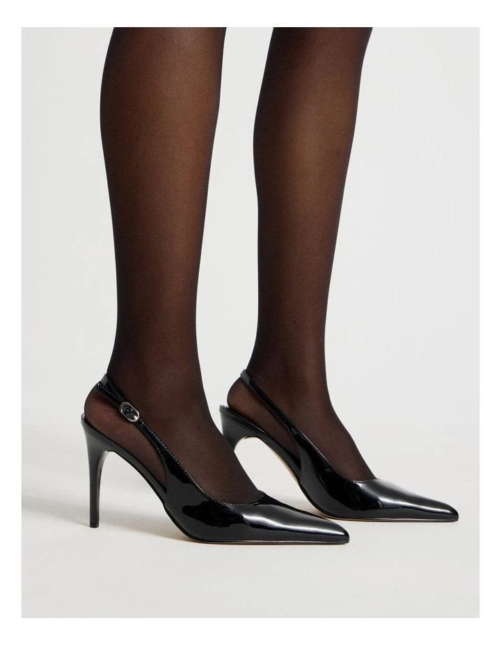 Tara Heeled Shoes in Black Patent image 2