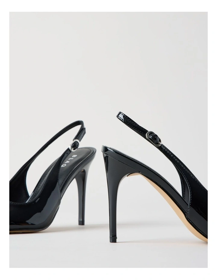 Tara Heeled Shoes in Black Patent image 6