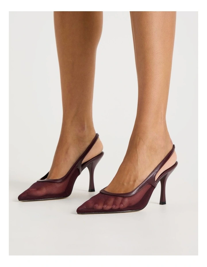 Bella Heeled Shoes in Fig image 2