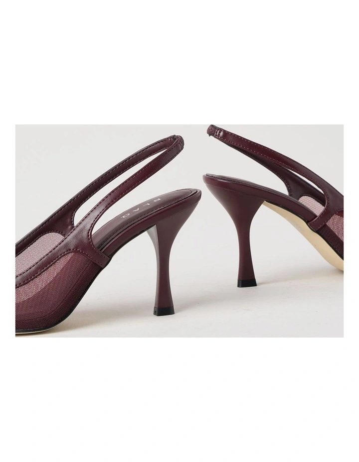 Bella Heeled Shoes in Fig image 2