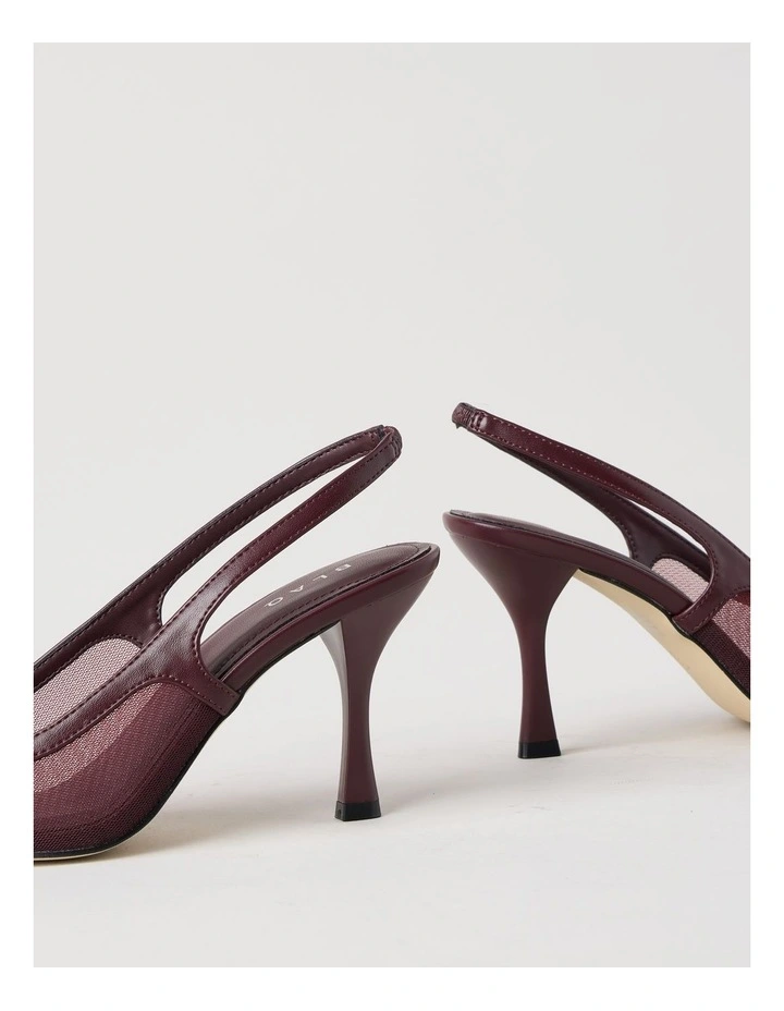 Bella Heeled Shoes in Fig image 3