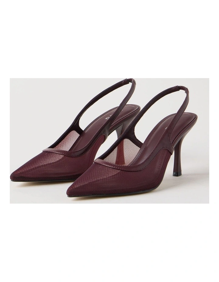 Bella Heeled Shoes in Fig image 3