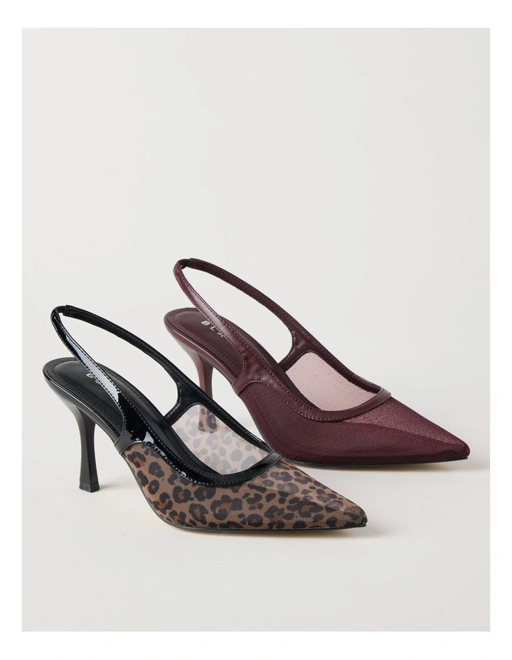 Bella Heeled Shoes in Fig image 7