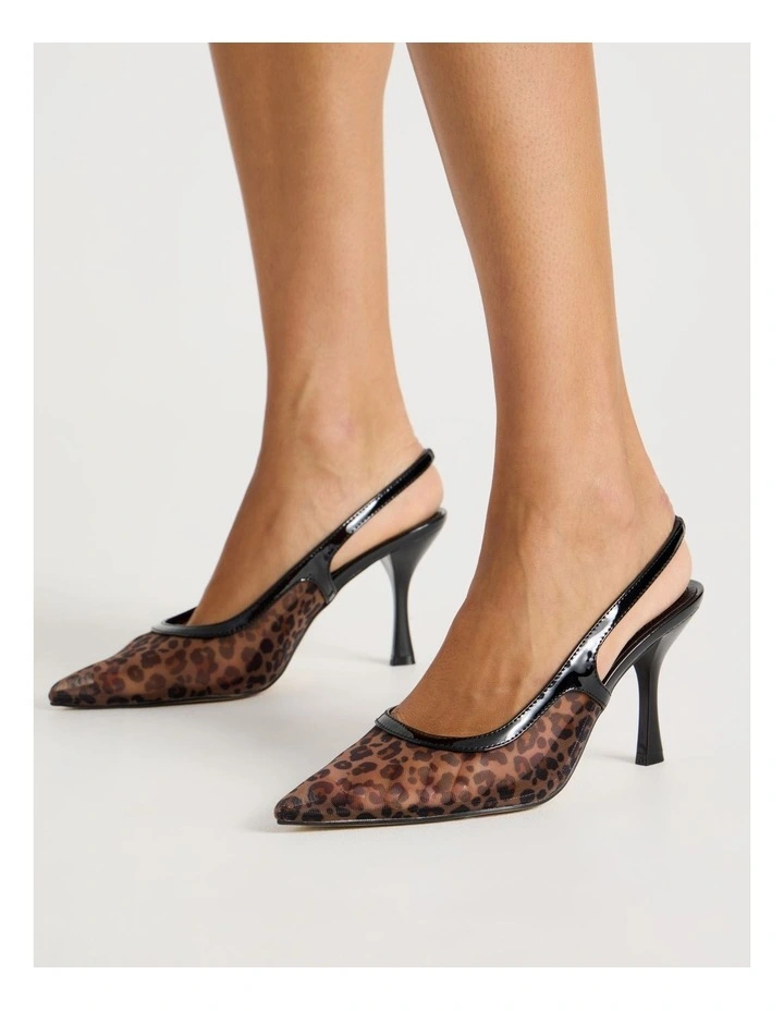 Bella Heeled Shoes in Leopard image 2