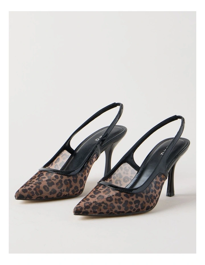 Bella Heeled Shoes in Leopard image 2