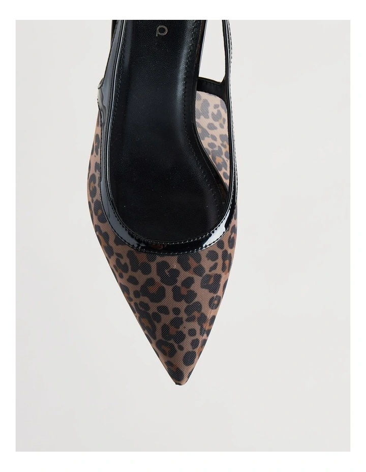 Bella Heeled Shoes in Leopard image 5