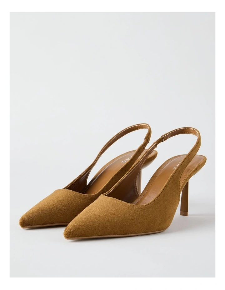 Breanna Heeled Shoes in Camel Micro image 3