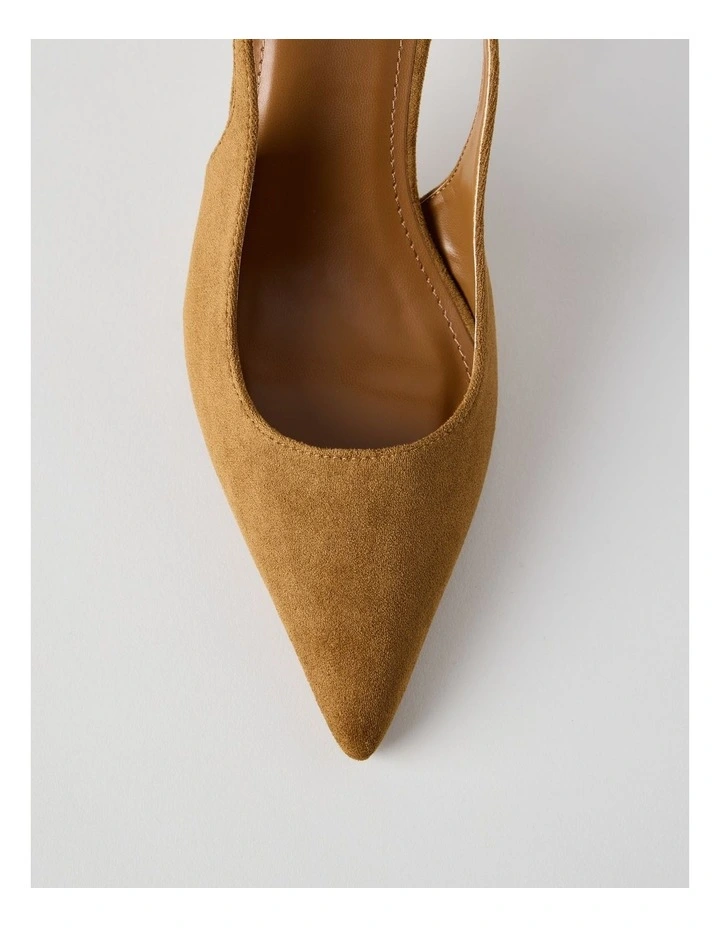Breanna Heeled Shoes in Camel Micro image 6