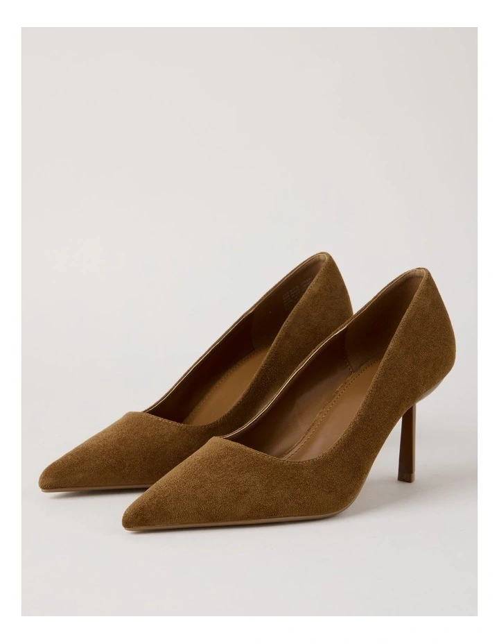 Becka Heeled Shoes in Camel image 3