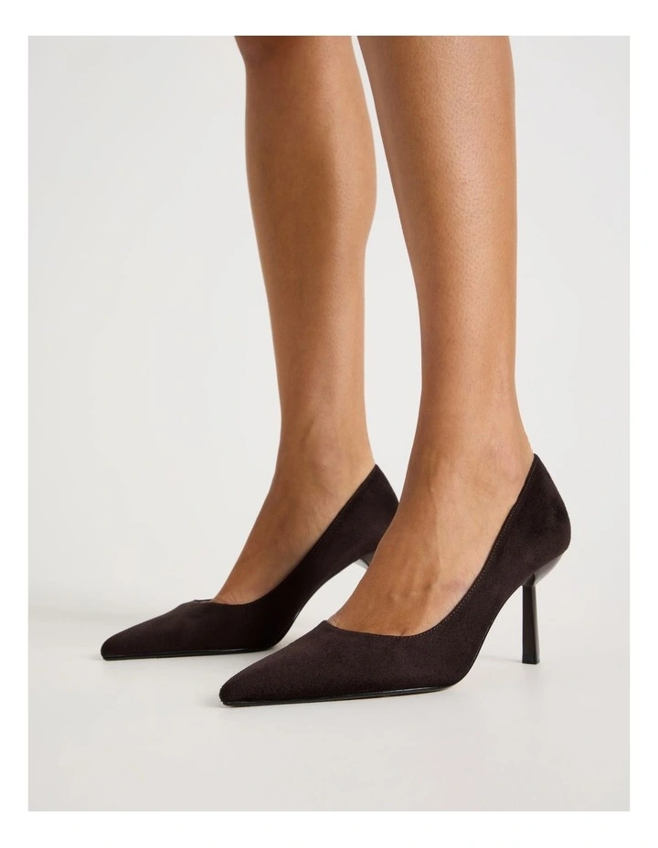 Becka Heeled Shoes in Chocolate image 2