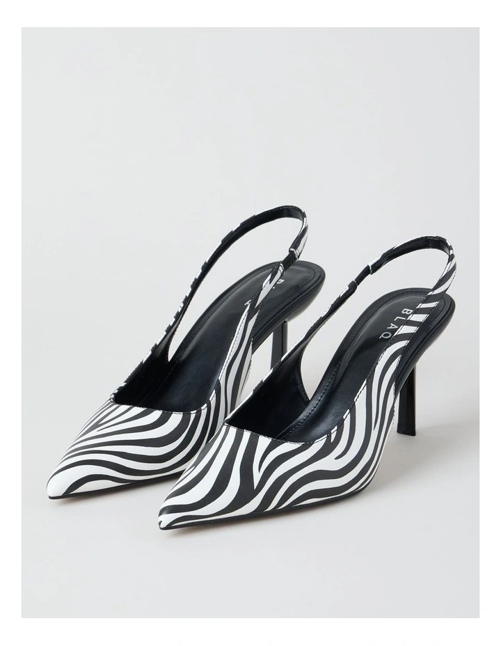 Breanna Heeled Shoes in Zebra image 2