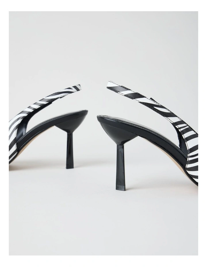 Breanna Heeled Shoes in Zebra image 4