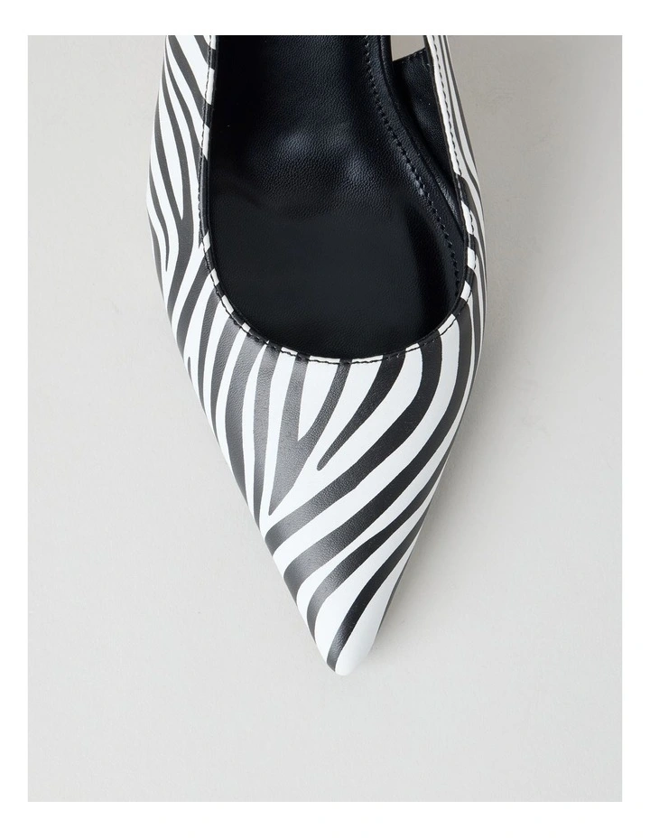 Breanna Heeled Shoes in Zebra image 5
