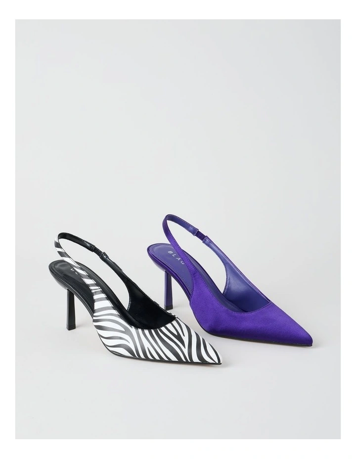 Breanna Heeled Shoes in Zebra image 6