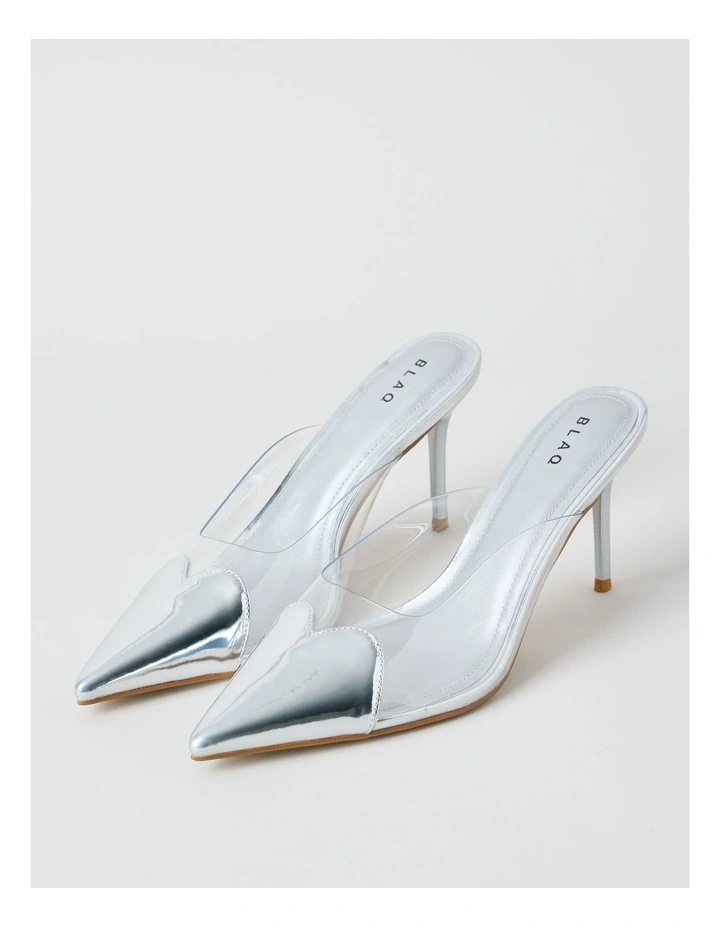Jasmine Heeled Shoes in Silver image 3