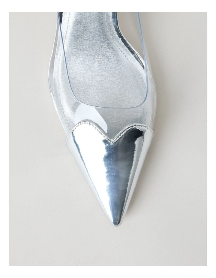 Jasmine Heeled Shoes in Silver image 6