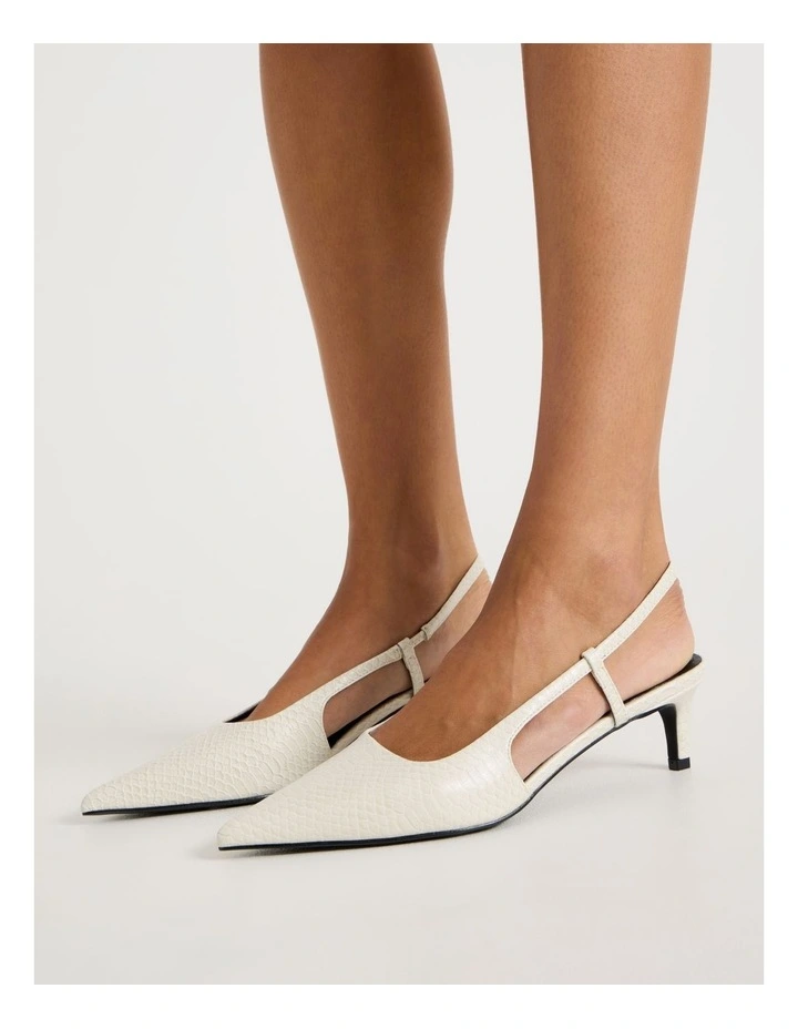 Martina Heeled Shoes in Chalk image 2