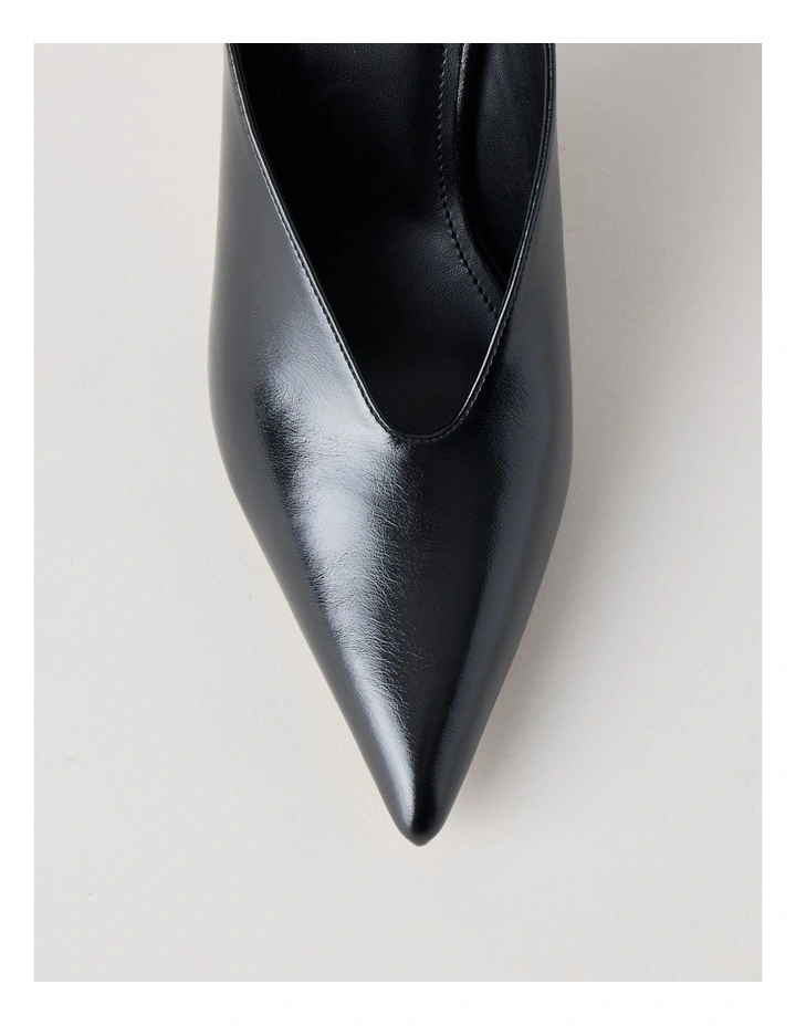 Claudia Heeled Shoes in Black Glaze image 6