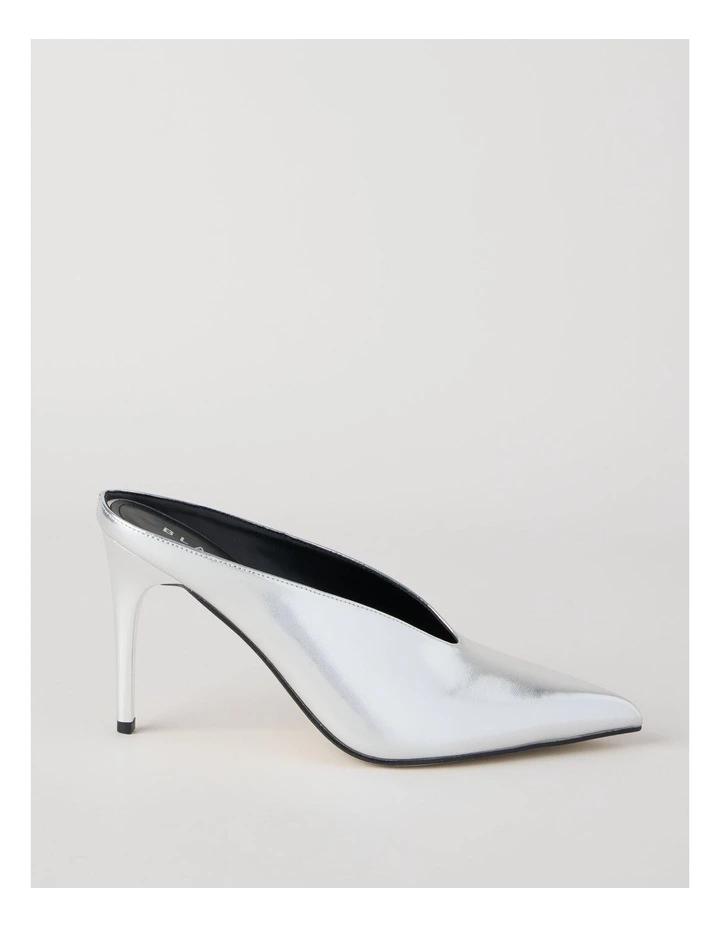 Claudia Heeled Shoes in Silver Mirror image 1