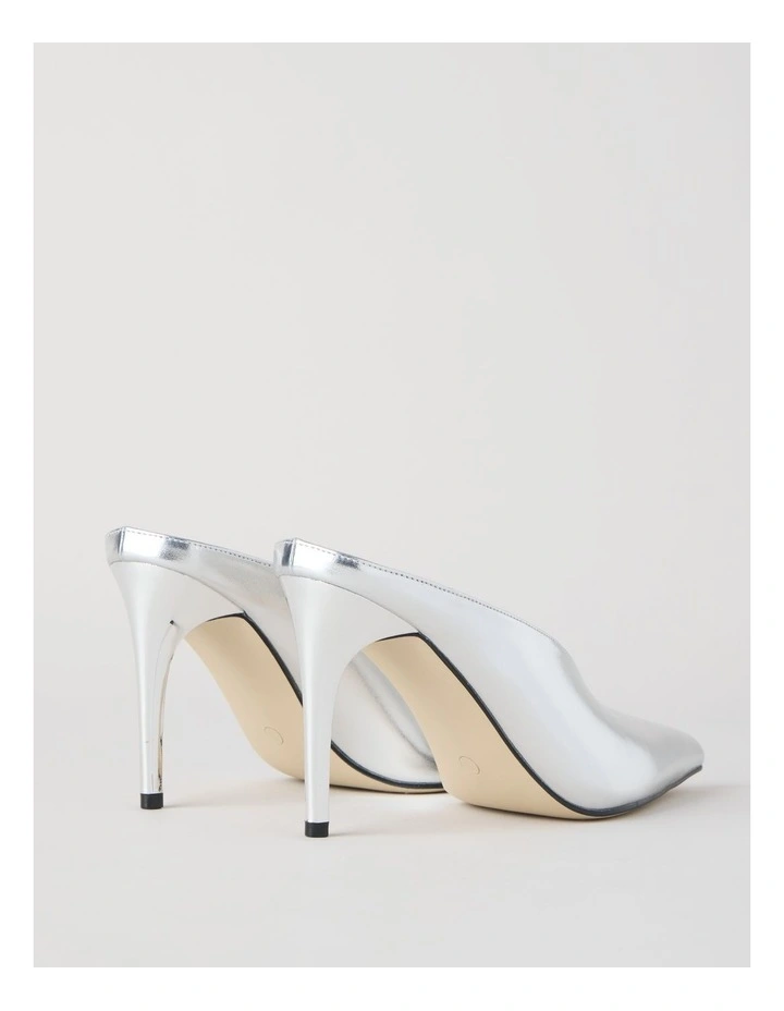 Claudia Heeled Shoes in Silver Mirror image 8