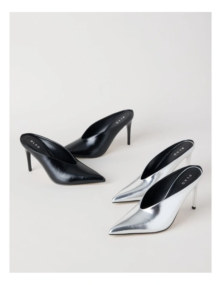 Claudia Heeled Shoes in Silver Mirror image 11