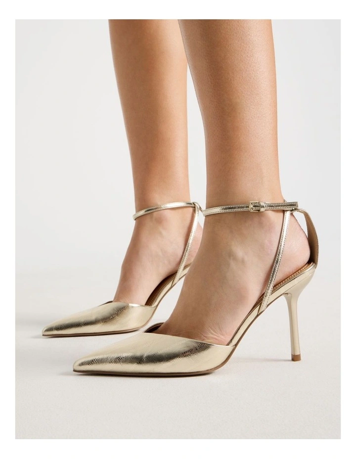 Mila Heeled Shoes in Gold image 5