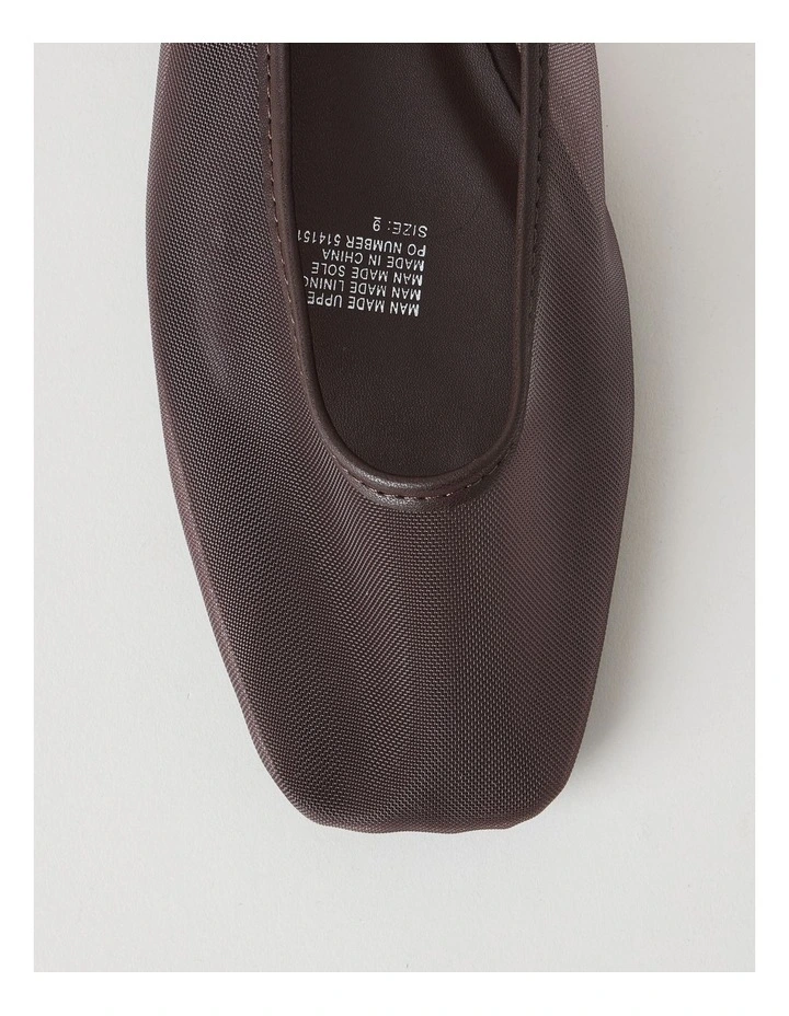 Hayley Flat Shoes in Chocolate Mesh image 6
