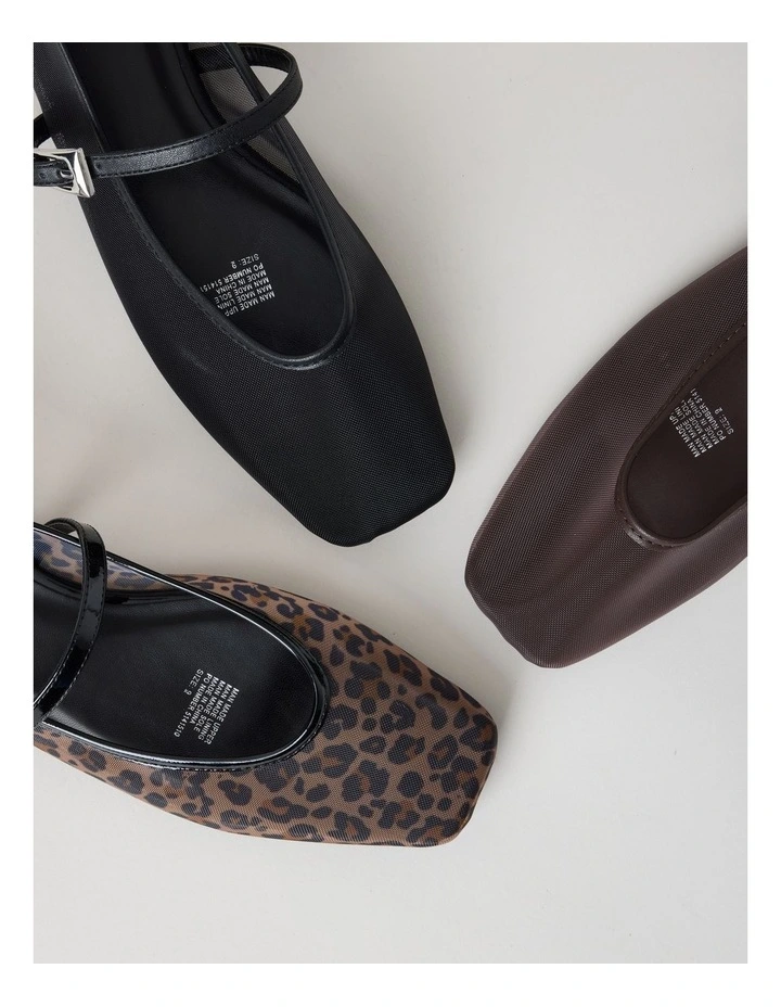 Hayley Flat Shoes in Chocolate Mesh image 7