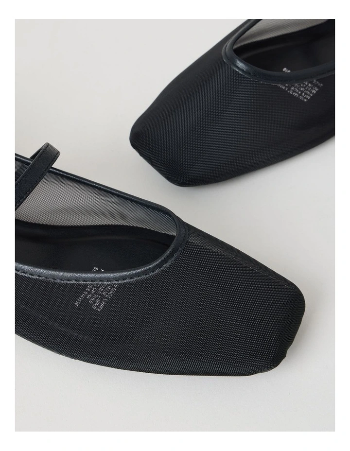 Hayley Flat Shoes in Black Mesh image 5