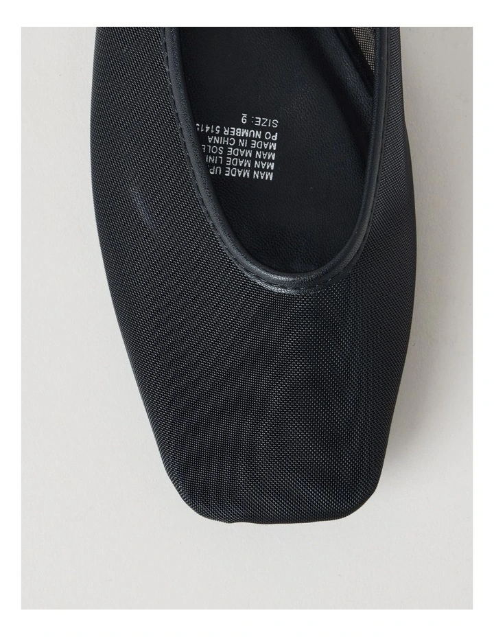Hayley Flat Shoes in Black Mesh image 6