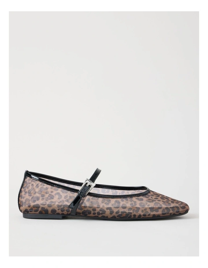 Hayley Flat Shoes in Leopard Mesh image 1
