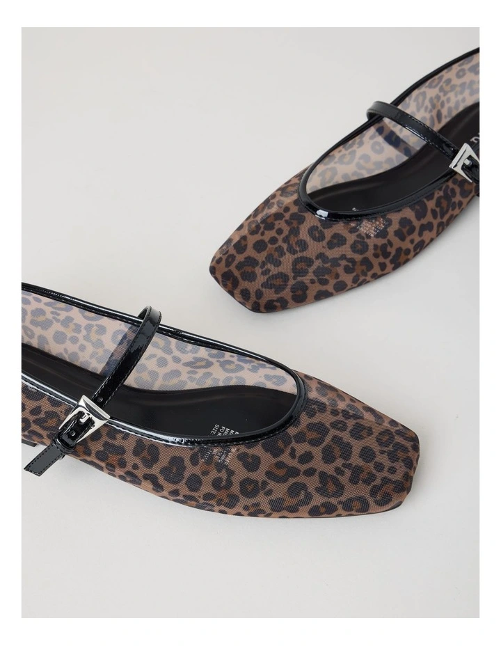 Hayley Flat Shoes in Leopard Mesh image 5