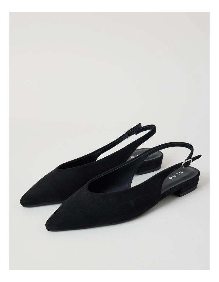 Sheradyn Flat Shoes in Black Micro image 3