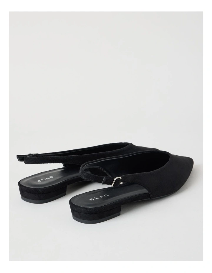 Sheradyn Flat Shoes in Black Micro image 4
