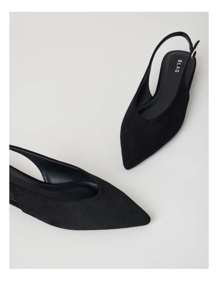 Sheradyn Flat Shoes in Black Micro image 5
