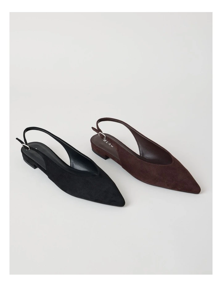 Sheradyn Flat Shoes in Black Micro image 7