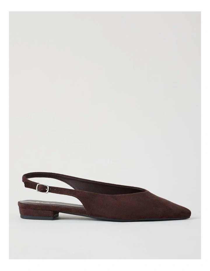 Sheradyn Flat Shoes in Chocolate Micro image 1