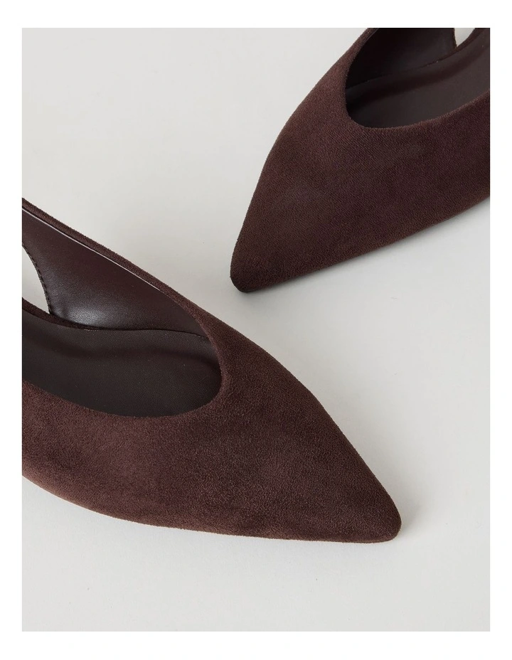 Sheradyn Flat Shoes in Chocolate Micro image 3