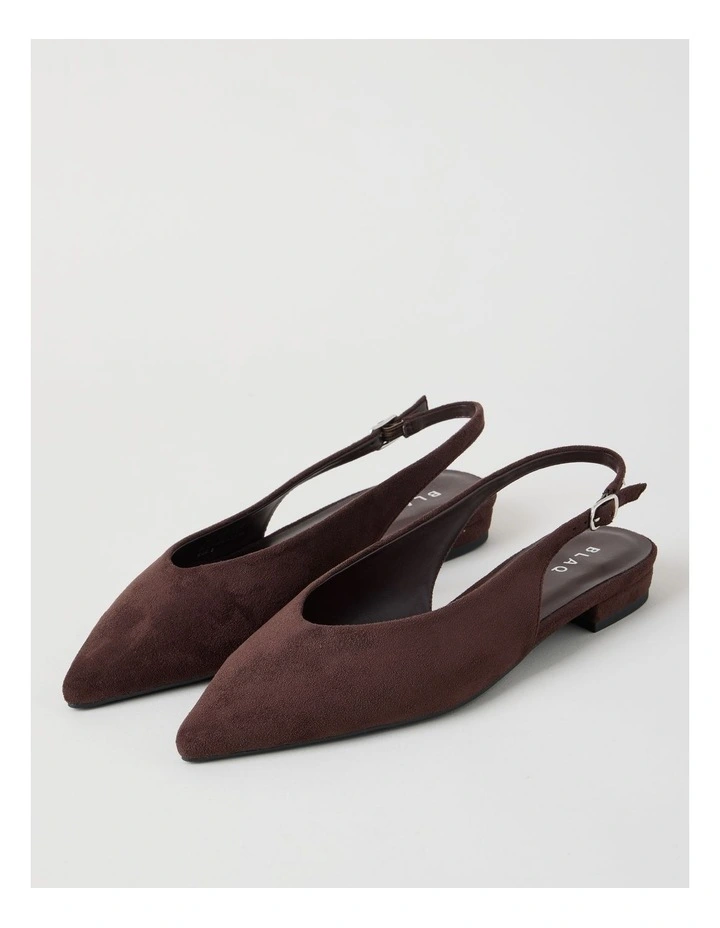 Sheradyn Flat Shoes in Chocolate Micro image 4
