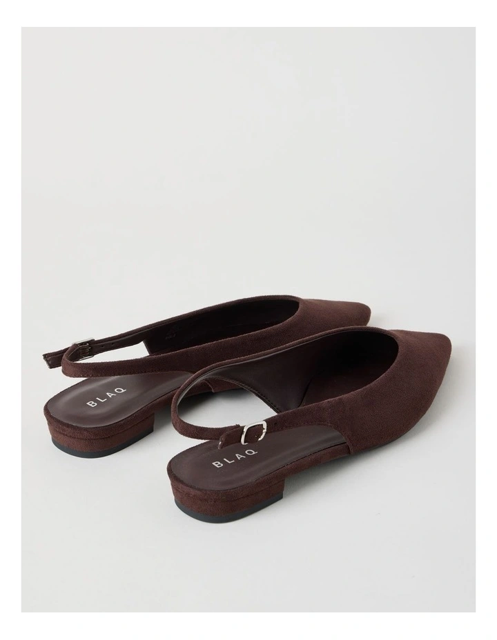 Sheradyn Flat Shoes in Chocolate Micro image 5